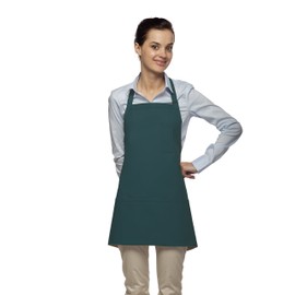 Averill's Sharper Uniforms Three Pocket Bib Apron with Pencil Pocket 3 pocket (Set of 6) Teal