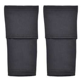 Children's Boys' Shin Pads Holder with Optimised Pocket - Football Sleeves Socks for Shin Pads (Black M)
