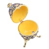 European Style Shiny Artificial Diamond Easter Egg Metal Crafts Jewelry