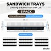 Pack of 5 Sandwich Platter Trays with Lids - Reusable