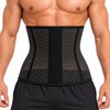 Men's Adjustable Waist Trainer Belt, Double-Layer Compression Wrap with Breathable