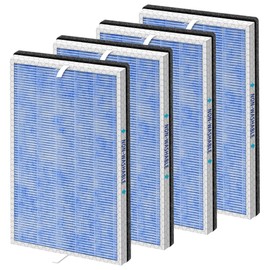Pulluty MSA3/MSA3S HEPA Replacement Filter for Membrane Solutions MSA3 and MSA3S Air Purifier,Upgraded 4-in-1 H13 True HEPA and Activated Carbon Filter with OdallerPure Technology,4 Pack