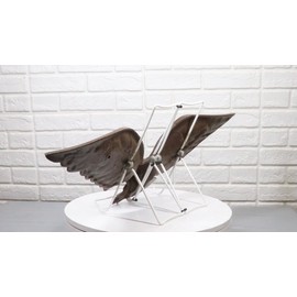 Cast Iron Patriotic American Bald Eagle With Open Wings Wall Decor Plaque 21"L