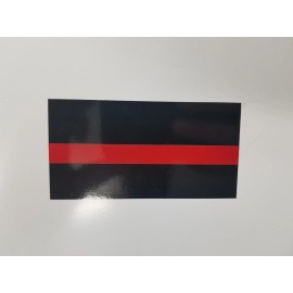 Decals by Haley Reflective Thin Red Line Sticker Decal Firefighter Fireman TRL Support  4" x 2"