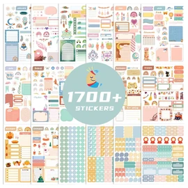 Joyberg 1700+ Planner Stickers - 24 Calendar Stickers Per Pack for Women to Add Colour and Interest to Your Schedule