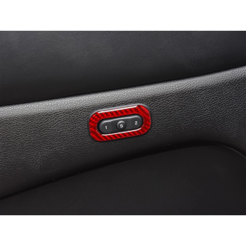 SUNBREATH Carbon Fiber Auto Seat Memory Button Panel Sticker Interior