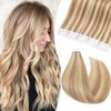 S-noilite Tape In Human Hair Extension 14" Golden Brown Highlights