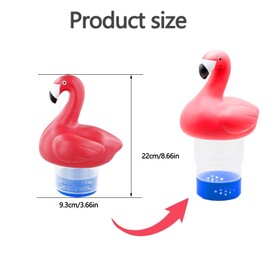 Yharnamite Chlorine Floater Floating Pool Chlorine Dispenser, Adjustable Release Floating Chlorine Dispenser for Large and Small Pools, Hot Tub, Spa (Flamingo)