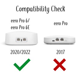 The eero Genie Pro para eero 6 PRO Soporte de pared (2 unidades) | Perfil más bajo | Acceso abierto | Múltiples opciones de instalación | Soporte reforzado | Tomacorrientes horizontales | Ganador del diseño!