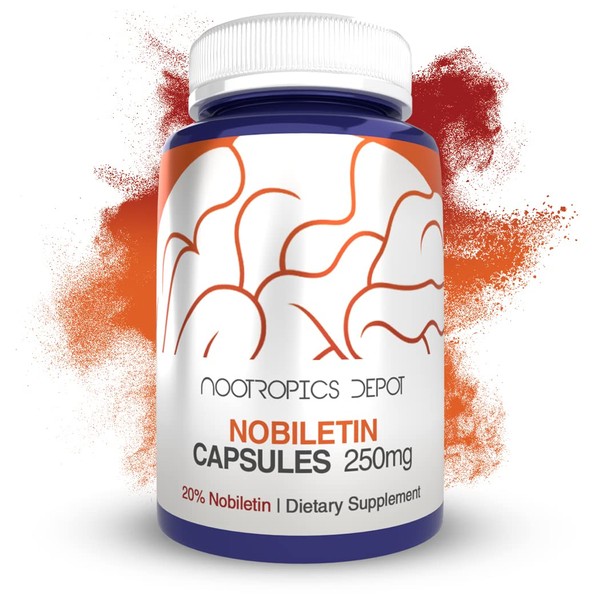 Nootropics Depot Nobiletin Capsules | 250mg | 30 Count | 20% Extract | Citrus aurantium | May Help Suppot Cognitive & Metabolic Function | May Help Promote Cardiovascular Function