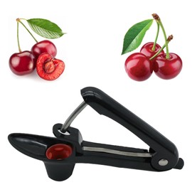 Cherry Pitter / Cherry Stone Remover / Stainless Steel Corer / Cherry Corer / Hand Fruit Corer for Fruit / Cherry / Fruit / Berry (Black)