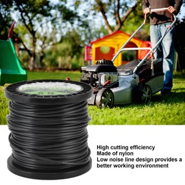 Haofy Trimmer Line Shaped, 3.3mm String Trimmer Line Quadrate Black Trimmer Line for Most Lawn Mowers Farm(50m)