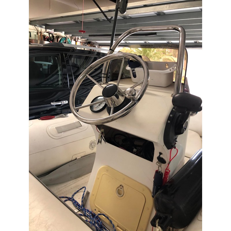 11 inch Boat Steering Wheel,Universal Stainless Steel 5 Spoke Destroyer
