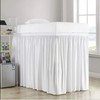 Cottingon,Dorm Room Bed Skirt,100% Microfiber,White Solid -Twin XL/36'' Drop