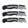 Husky Folding Sure-Grip Lock Back Utility Knives Multi Pack (3