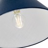 Classic Traditional 10" Navy Midnight Blue Cotton Coolie Lampshade Suitable