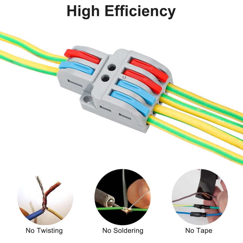 Linkstyle 20PCS Wire Splitter Terminals, Quick Wiring Lever Wire Connectors