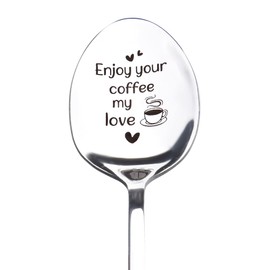 Girlfriend Boyfriend Birthday Gifts for Couple Christmas Gifts for Fiance Fiancee Engagement Gift for Husband Wife Wedding Anniversary Presents Coffee Spoon Gift for Couples Romantic Gifts Spoons