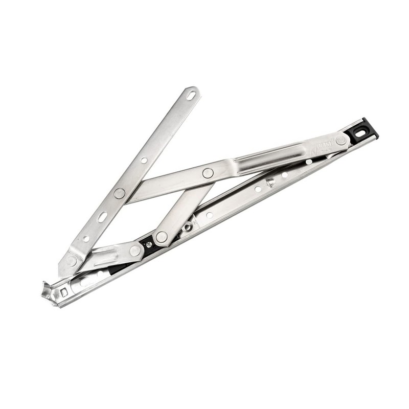 sourcing map 12-inch Hanging/Casement Window Hinge, 202 Stainless Steel Silver