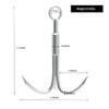 MHDMAG MHDMAG Grappling Hook with 3-Claw Stainless Steel Carabiner for