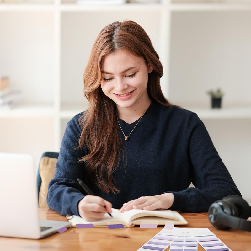 Janlaugh 300 Pcs Sticky Index Book Tabs Bible Tabs Gradient