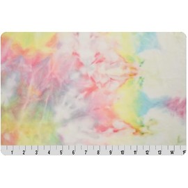 Multi Tie Dye Cuddle Pastel Fabric per Yard