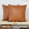 JOJUSIS Modern Leather Throw Pillow Covers for Couch Sofa Bed