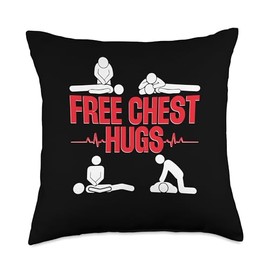 CPR Mask Instructor Supplies CPR Mask Training Training Service Manikin Pocket Mask CPR Instructor Throw Pillow, 18x18, Multicolor