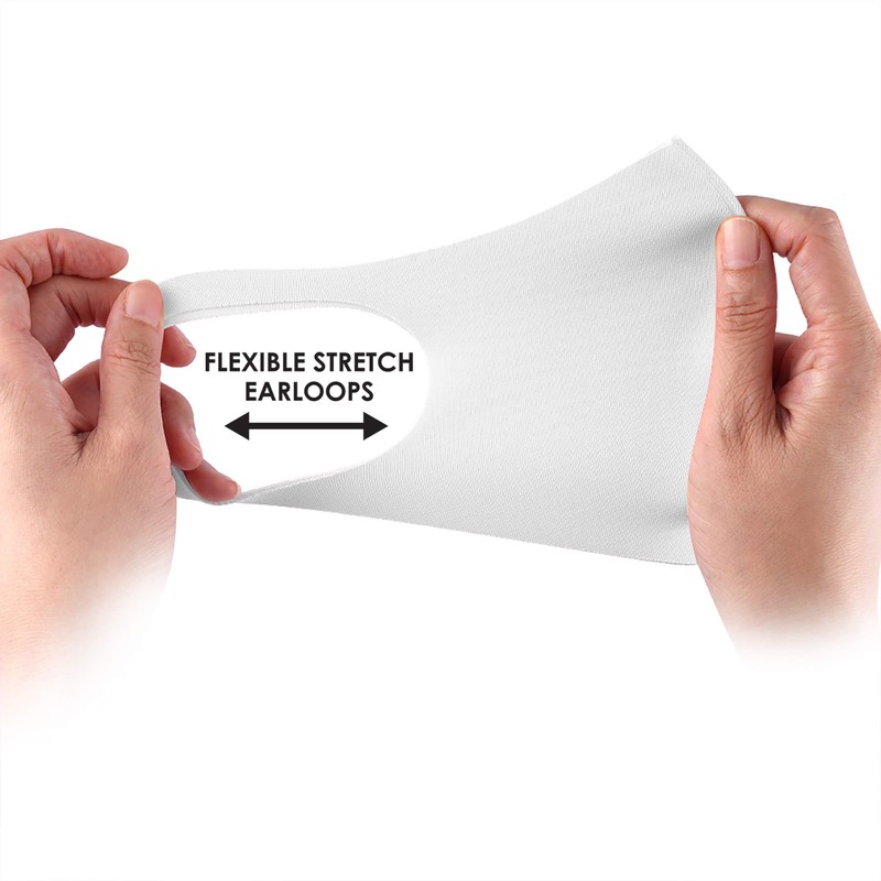 NUÜR 3 Pcs Reusable Face Mask, with Ear Loops, Breathable,