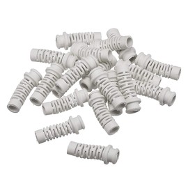 uxcell 20pcs 6.5mm Inner Dia PVC Strain Relief Cord Boot Protector Power Tool Hose White