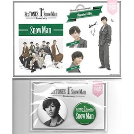 Ryohei Abe SnowMan 1st Anniversary Sticker Tin Badge Set
