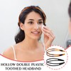 2 Pieces Double Row PC Plastic Minimalist Non-Slip Hair Bands