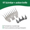 Sheep Shears Blades 9-Tooth Wool Shearing Comb and Cutter Blade