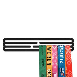 United Medals Blank Sport Porta Medaglie Acciaio - Nero | 30 medaglie | Medal Hanger Display | Steel Medal Holder