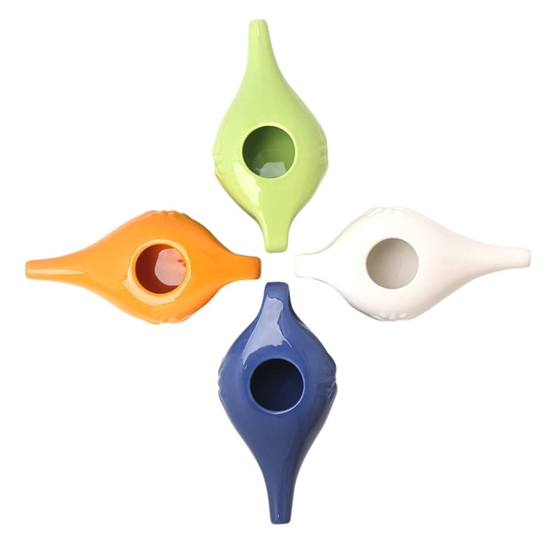 Tuperoymse 250Ml Ceramic Neti Pot Nose Cleaning Pot Leakproof Spout