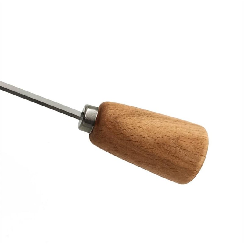 Mini Potato Masher with Wood Non Slip Handle,Stainless Steel Masher