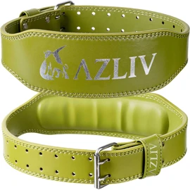 AZLIV Training Belt AZ7 【Wrist 53-110cm Fit】 Muscle Training Belt MF Leather High Durability Lightweight Soft (Army Green, M)