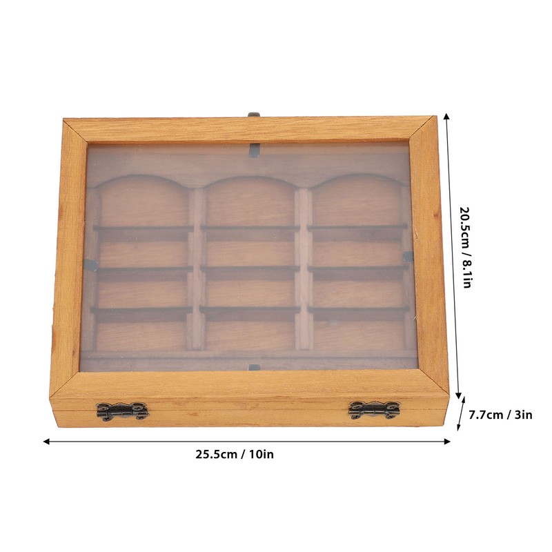 Miniature Wooden Bookshelf Anxiety Relief Multi Books Display Case Cabinet