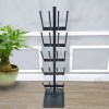 FixtureDisplays 10-Pair Boots Rack 5 Tier Organizer Floor Standing Door