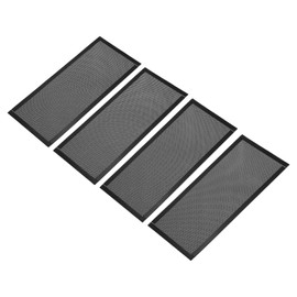 sourcing map 4Pcs Floor Vent Covers, 12"x5.5" Magnetic Floor Register Screen, Air Vent Mesh Filters for Floor Wall Ceiling Catch Debris, Black