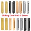 MiJunHD Recessed Sliding Door Pull, 2Pcs Rectangular Matte Gray 180
