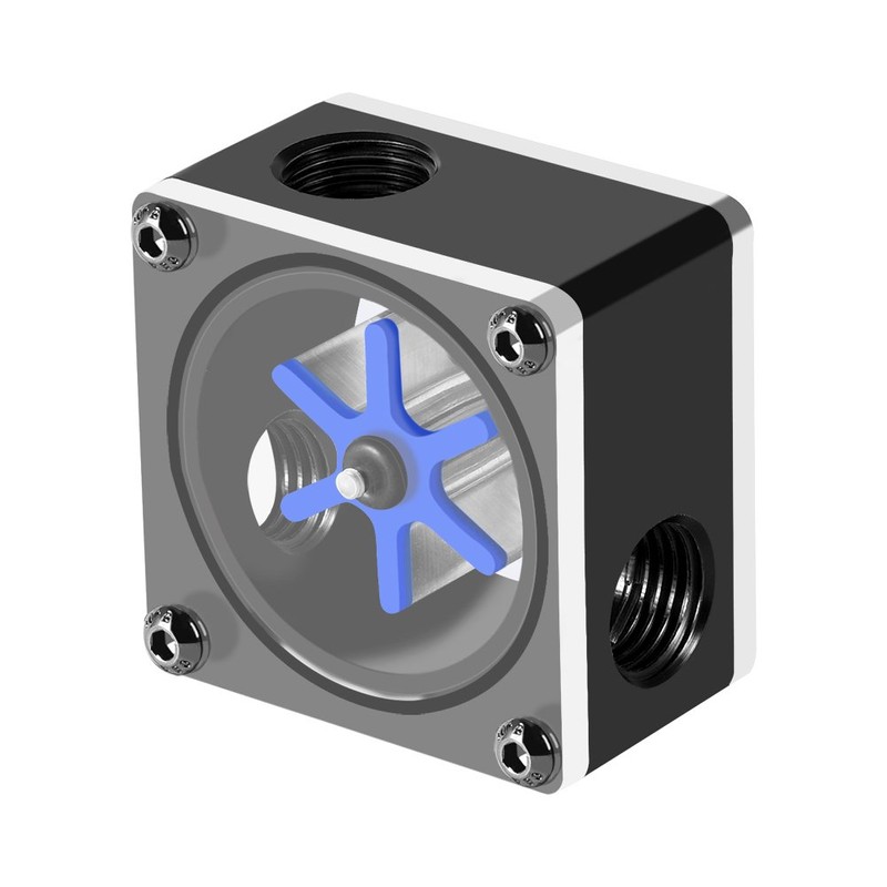 Vipxyc 6 Impeller 3 Ways Flow Meter Indicator, 7 cm
