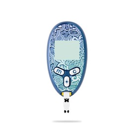 MightySkins Skin Compatible with Abbott Freestyle Lite - Carved Blue | Protective, Durable, and Unique Vinyl Decal wrap Cover | Easy to Apply, Remove, and Change Styles | Made in The USA