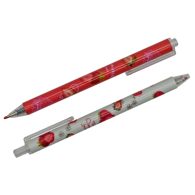 Maydahui 12 PCS Strawberry Gel Pens Cute Fruit Pen Retractable