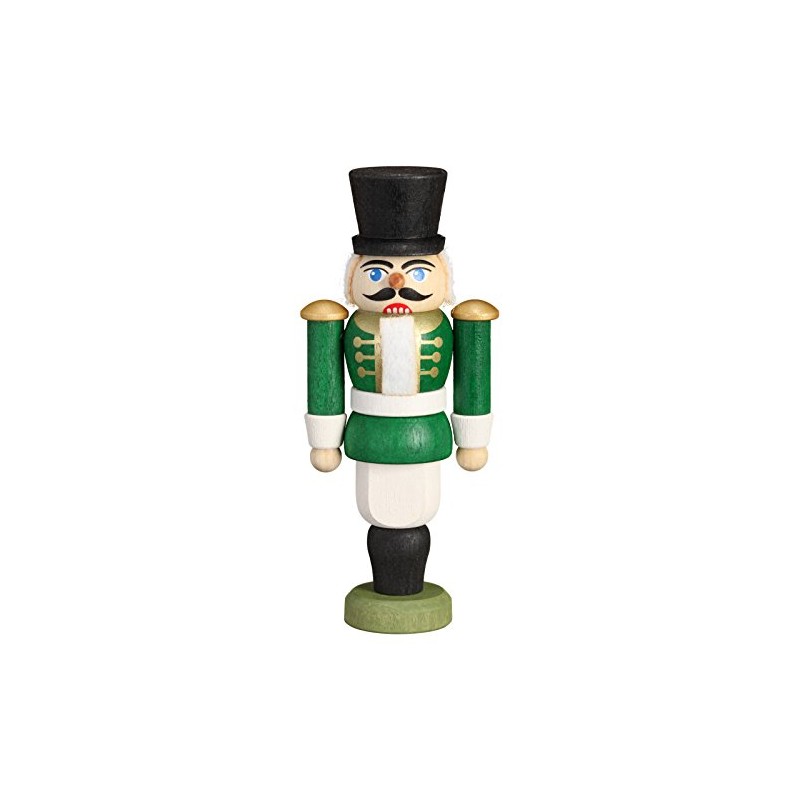 Seiffener Volkskunst Nutcracker Hussar 9 cm (Green)