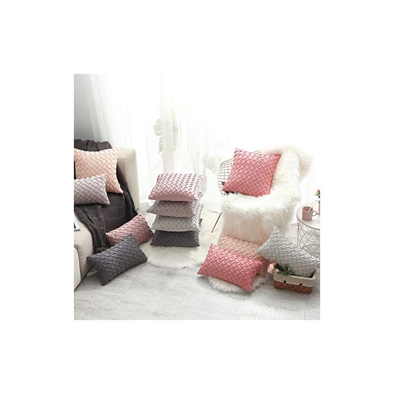 vctops Boho Basket Weave Pattern Decorative Throw Pillow Cover Super