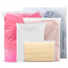 HongChelle 25 Pack Reusable Plastic Travel Zip Lock Bags,Hospital Bag Organiser Pouches,Frosted Waterproof Multifunctional Luggage Storage Pouch for Clothes,Cosmetics,Travel,Shoes,5 Size