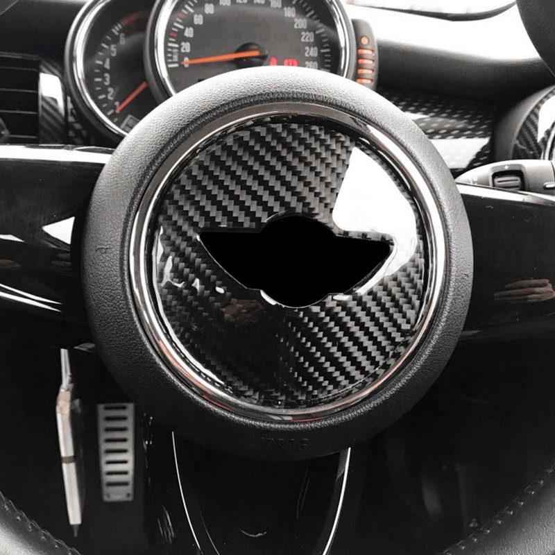 Carbon Fiber Steering Wheel Decoration Trim Decor Emblem Fit for