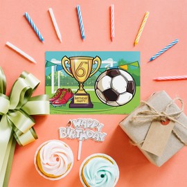 6th Birthday Party Invitations Kids - GOAL!! Its Football Time 36 Pack - Childrens Birthday Invitations for Boys/Girls A6 Bday Party Invites Invitation Cards with Folding Envelopes