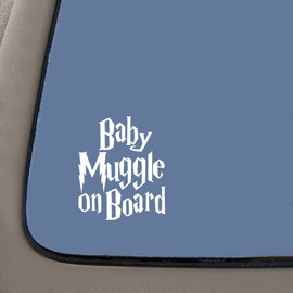NI660 Baby Muggle On Board Decal | 5.5-Inches Wide | Premium Quality White Vinyl Decal